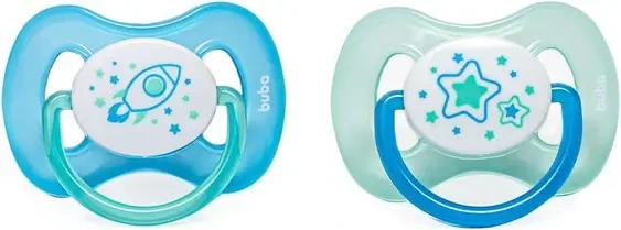 Buba Chupeta Comfort Tam.2 Noturna - Kit Foguete, Multicolor
